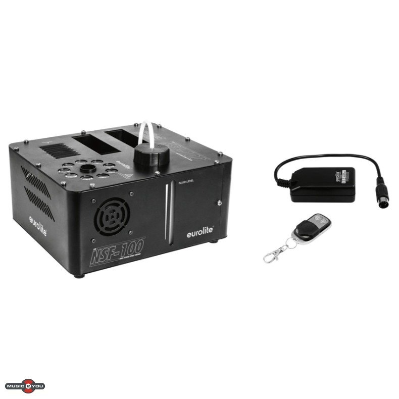 Eurolite NSF-100 LED DMX Rgmaskine inkl. WRC-4 trdls remote
