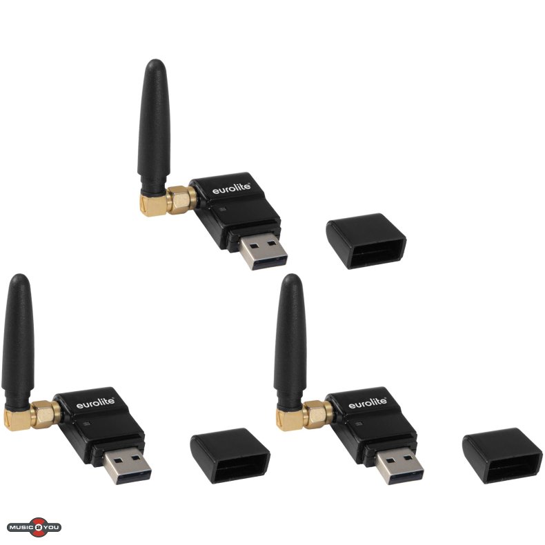 Eurolite QuickDMX USB Tr�dl�s DMX Sender og modtager 3 stk