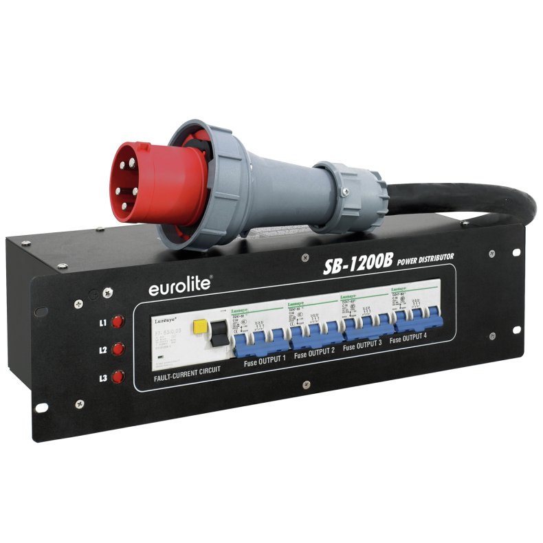 Eurolite SB-1200B PDU / Strm Distribution 19"/3unit - 63A