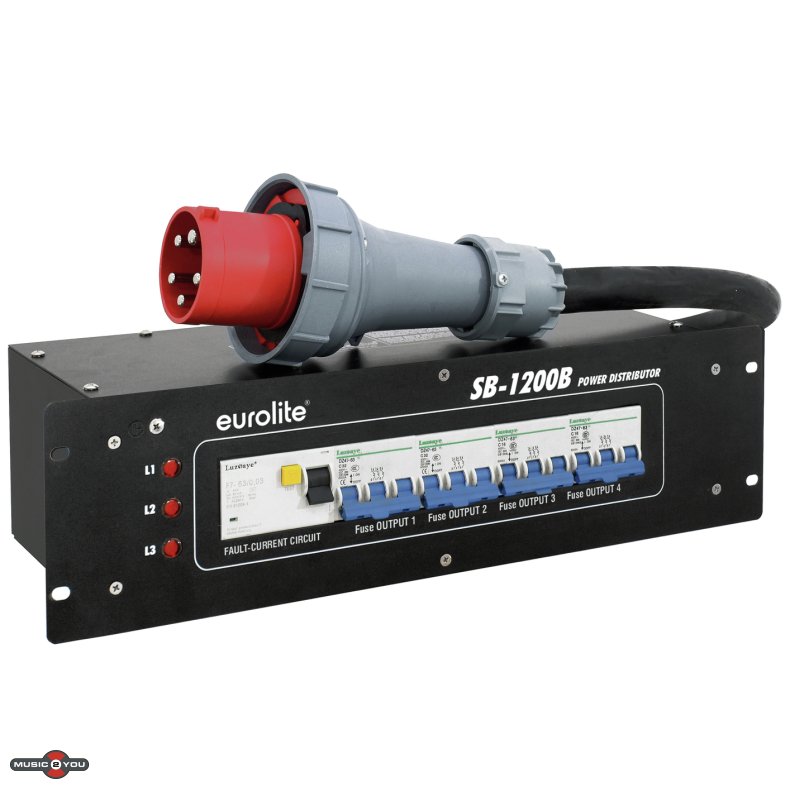 Eurolite SB-1200B PDU / Strm Distribution 19"/3unit - 63A