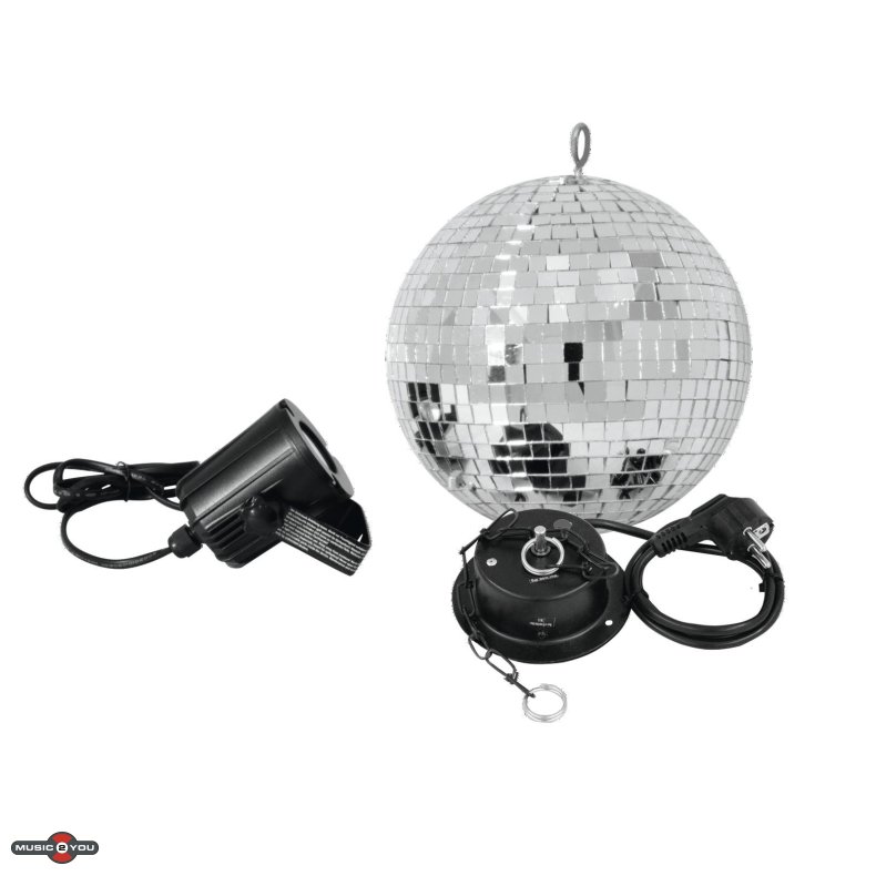Eurolite Spejlkuglest 20cm inkl. Motor + LED Spot