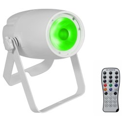 Eurolite PST-10 QCL LED Spot 10W med DMX og Remote - Hvid