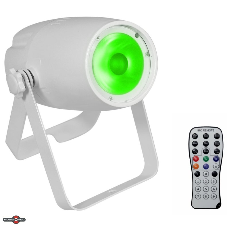 Eurolite PST-10 QCL LED Spot 10W med DMX og Remote - Hvid