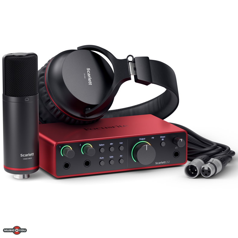 Focusrite Scarlett 2i2 Studio 4th Gen Lydkort Bundle