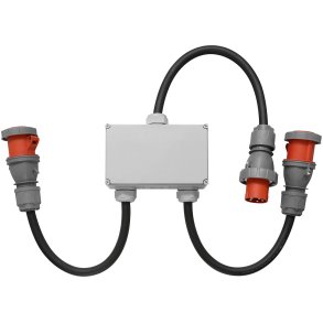 Fordelingsboks 63A Han - 2x63A Hun - 400V 3-faset