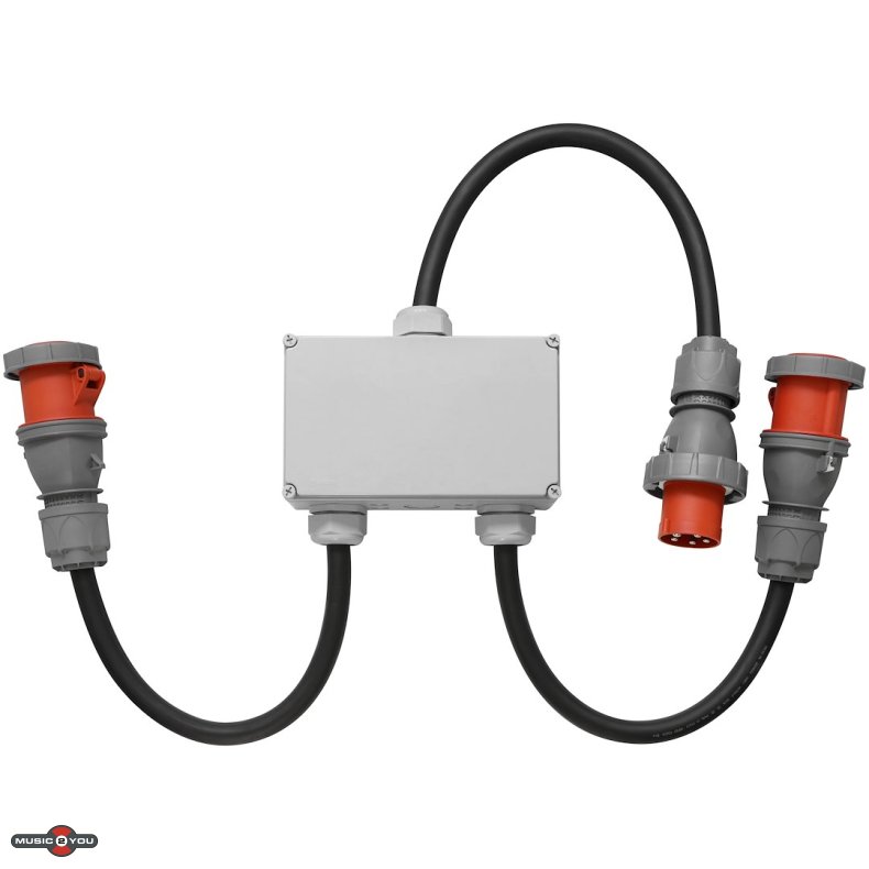 Fordelingsboks 63A Han - 2x63A Hun - 400V 3-faset