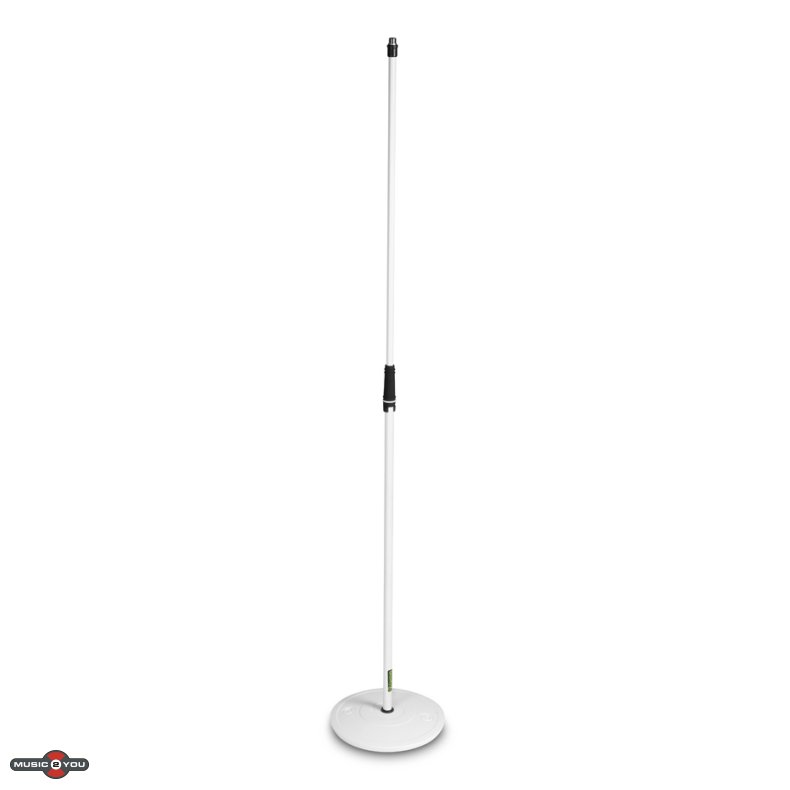 Gravity MS 23 W Solist Mikrofonstativ med rund klumpfod - Hvid