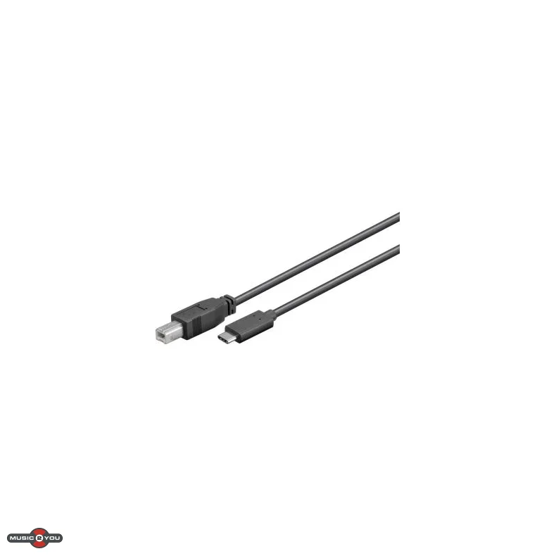 Goobay - USB-C -USB-B 2.0 Kabel 1m - Sort