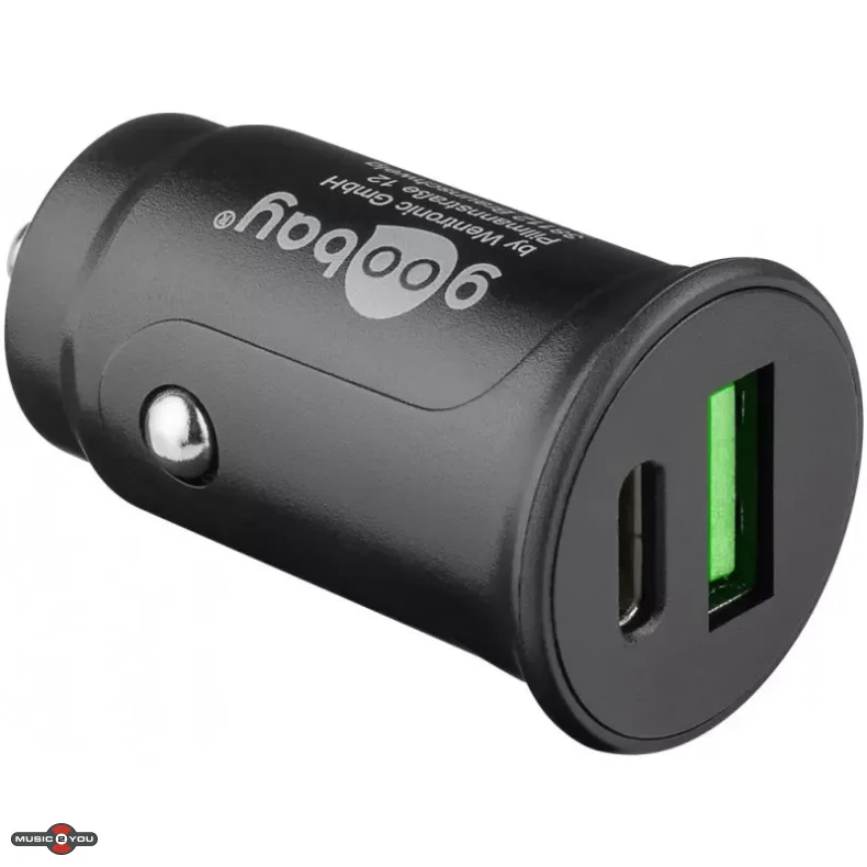 Goobay - 12/24V Biladapter - USB-A + USB-C