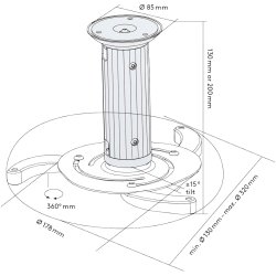 Goobay BeamerFlex Loftbeslag til projektor - Hvid