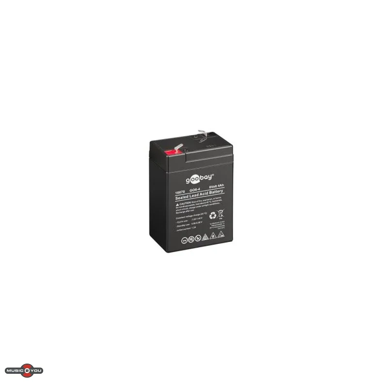 Goobay Blybatteri - 6V / 4Ah - 70x47x101mm