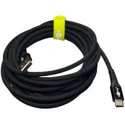 Goobay USB-C - USB-A 2.0 Supersoft Tekstilkabel, 3A -  Sort