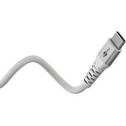 Goobay USB-C 2.0 Supersoft Tekstilkabel, 3A -  Hvid