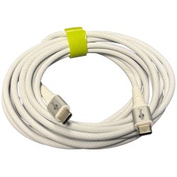 Goobay USB-C 2.0 Supersoft Tekstilkabel, 3A -  Hvid