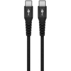 Goobay USB-C 2.0 Supersoft Tekstilkabel 3A - Sort