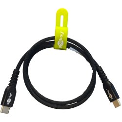 Goobay USB-C 2.0 Supersoft Tekstilkabel 3A - Sort