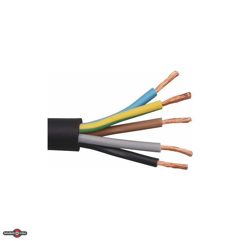 Pecso H07RN-F 5x2,5mm2 Gummikabel - Sort (Meterml)