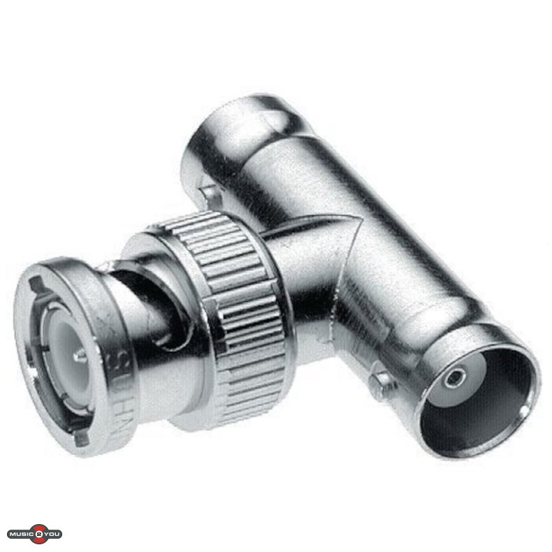 BNC T-stykke 1xHan til 2xHun - 50ohm