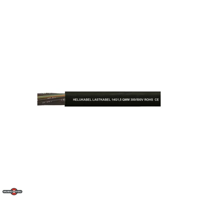 HELU Multikabel PVC 18mm 18x2,5mm - Sort (Meterml)