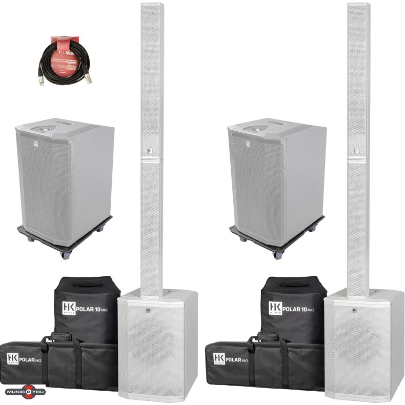 HK Audio Polar 10 MK2 - Bundle - Komplet PA - Hvid