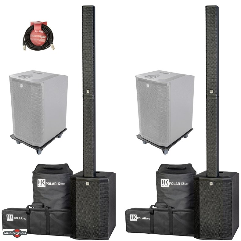 HK Audio Polar 12 MK2 - Bundle - Komplet PA - Sort