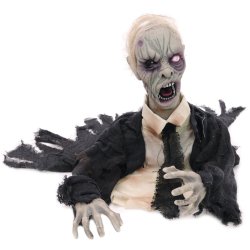 Halloween Zombie Figur med effekter - 43 cm