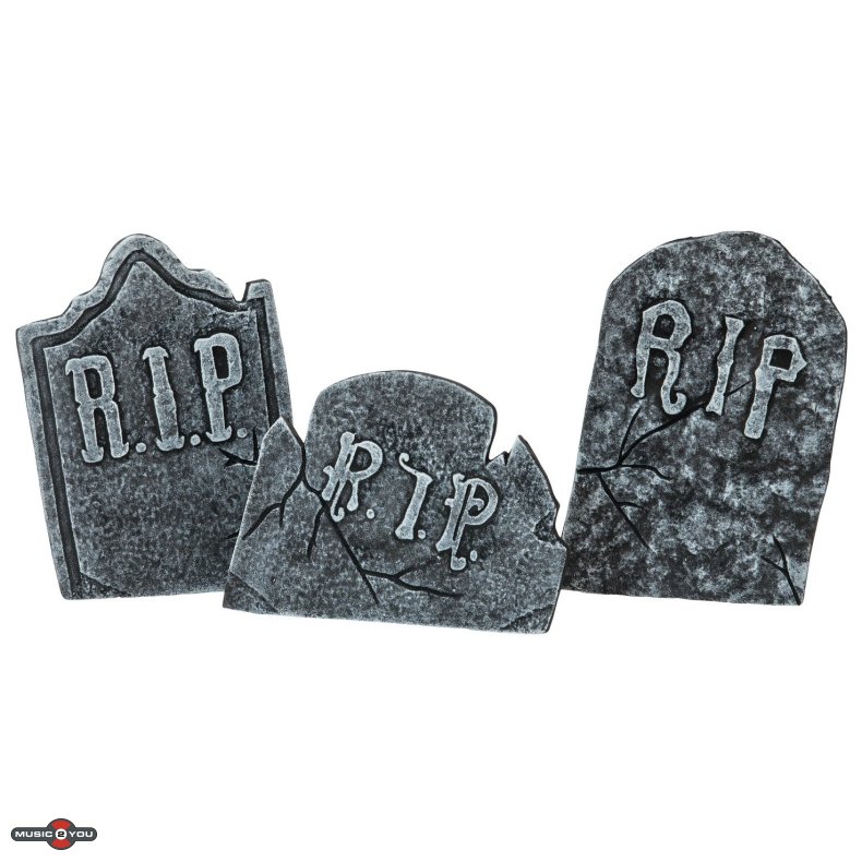 Halloween R.I.P. Gravesten st med 3 stk.
