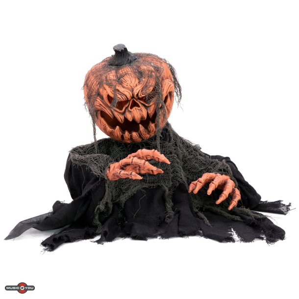 Halloween Grskar Zombie-figur med effekter - 50 cm
