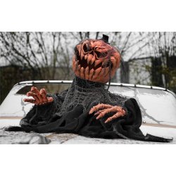 Halloween Grskar Zombie-figur med effekter - 50 cm