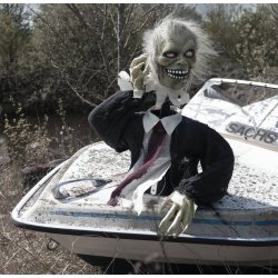 Halloween Klovne Zombie Figur med effekter - 67 cm