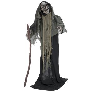 Halloween Full-size Skelet Figur Stende med effekter - 160 cm