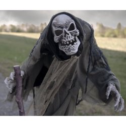 Halloween Full-size Skelet Figur Stende med effekter - 160 cm