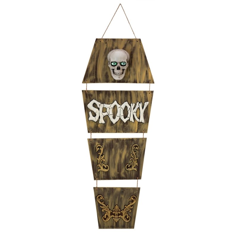 Halloween Spgelseskiste ophng med animation - 150 cm