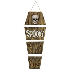 Halloween Spgelseskiste ophng med animation - 150 cm