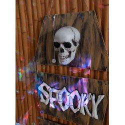 Halloween Spgelseskiste ophng med animation - 150 cm