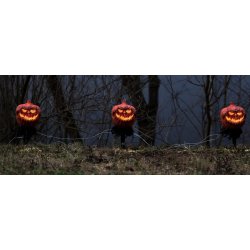 Halloween Grskar Havest med lys - 3 stk.