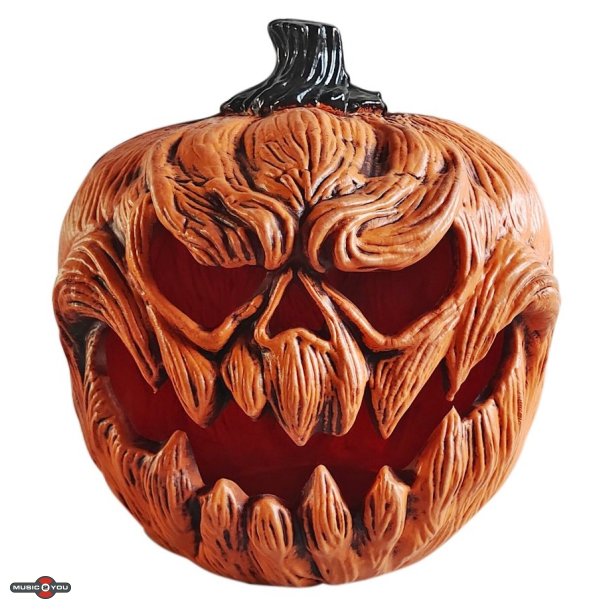 Halloween Grskar med Monster ansigt - 25 cm