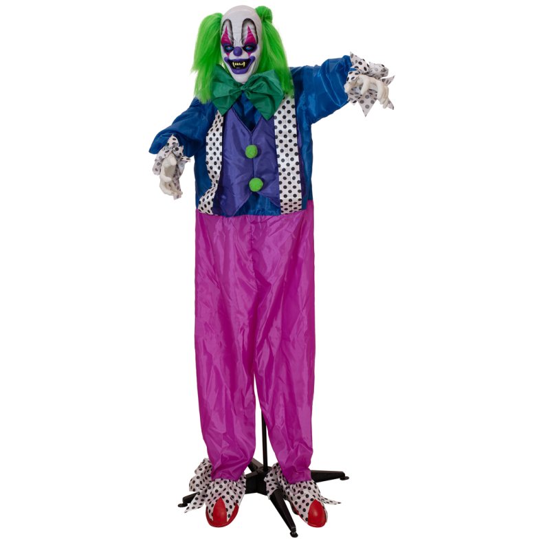 Halloween Full-size Clown Charly Figur med effekter - 160 cm