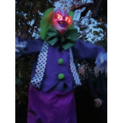 Halloween Full-size Clown Charly Figur med effekter - 160 cm