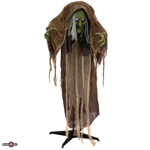 Halloween Hekse Figur med effekter - 145 cm