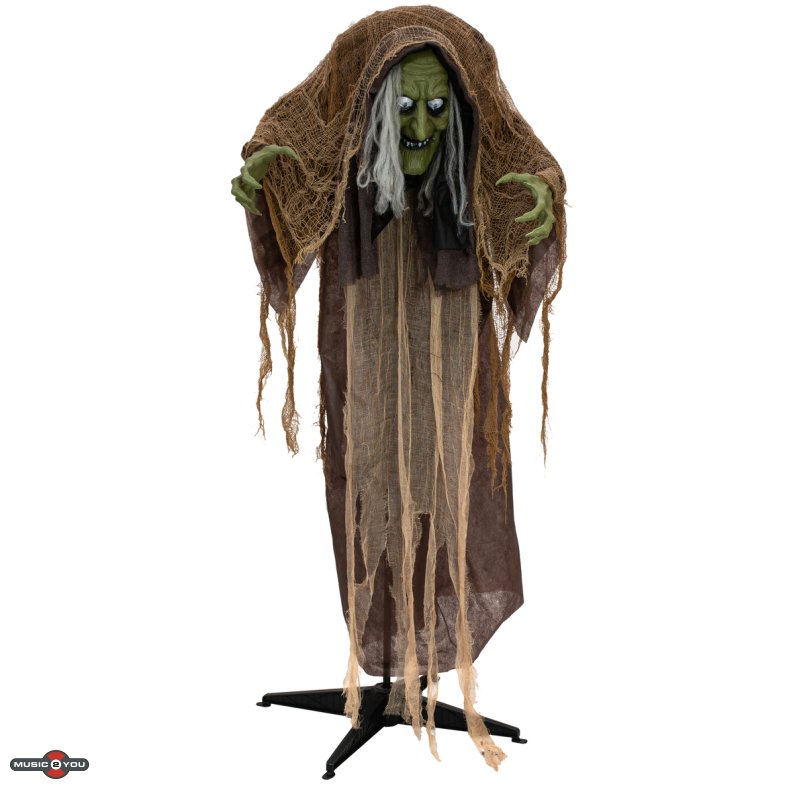 Halloween Hekse Figur med effekter - 145 cm