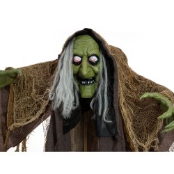 Halloween Hekse Figur med effekter - 145 cm
