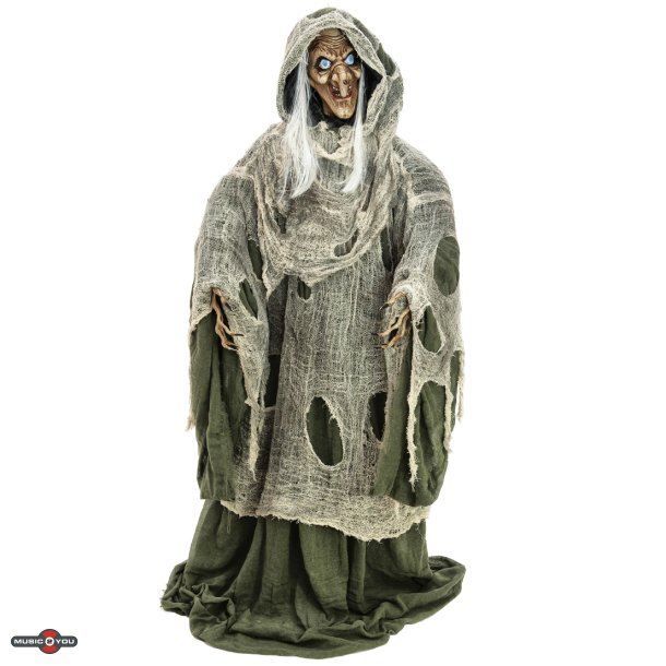 Halloween Full-size Grn Hekse Figur med effekter - 175 cm