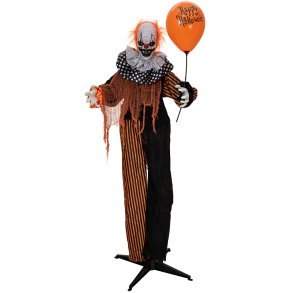 Halloween Full-size Ballon Klovn Figur med effekter - 166 cm