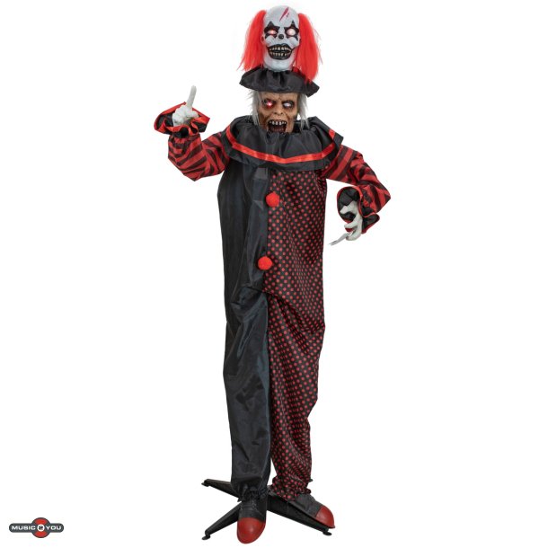 Halloween Full-size Pop-Up Klovn Figur med effekter - 180 cm