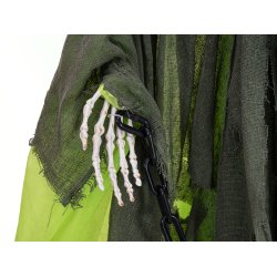 Halloween Full-size Grn Skelet Figur med effekter - 175 cm