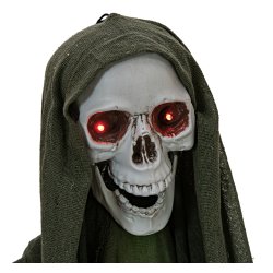 Halloween Full-size Grn Skelet Figur med effekter - 175 cm