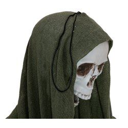 Halloween Full-size Grn Skelet Figur med effekter - 175 cm