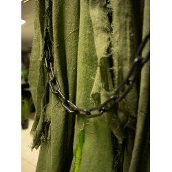 Halloween Full-size Grn Skelet Figur med effekter - 175 cm