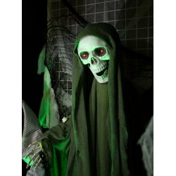 Halloween Full-size Grn Skelet Figur med effekter - 175 cm